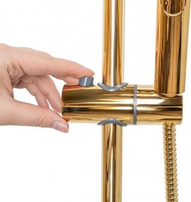 Erga Dubaj, termostatický set sprchového stĺpu s dažďovou sprchou 30cm a s sprchovou hlavicou, zlatá lesklá, ERG-YKA-BP.DUBAJ-THERM-30-GLD