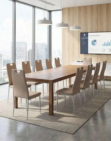 Stolička K202, čalúnená, eko koža, cappuccino