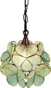 Závesné modré svetlo Tiffany Bloom - Ø 31 * 90 cm E14 / max 1 * 40W