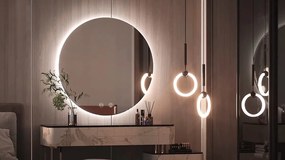 Kulaté dotykové zrcadlo s LED osvětlením HZJ080 80 cm