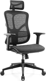 Ergonomická sieťovaná kancelárska stolička MOSH Airflow 521 – čierna