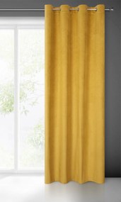 ZATEMŇOVACÍ ZÁVES NA KRÚŽKOCH LILI 140X250 CM MEDOVÁ