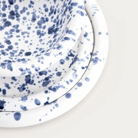 Dezertný tanier WILORA biely / modrý 766817