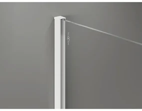 Mexen, Mexen Kioto-X sprchová stena 100 x 200 cm, grafit 10 mm, biela - 800-100-101-20-40-X