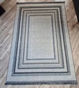 Moderný koberec Boho 872-S sivo-béžový s geometrickým vzorom Rozmer: 60x100 cm