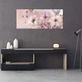 Obraz - Umelecká koláž s motýľmi (120x50 cm)