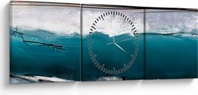 Obraz - Abstrakcia (s hodinami) (90x30 cm)