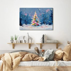 Obraz vianočný strom v zimnej krajine