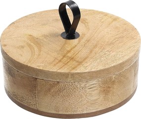 Drevená nádoba s vekom Cubero 19x12 cm