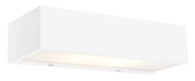 Dizajnová obdĺžniková nástenná lampa biela 25 cm - Houx