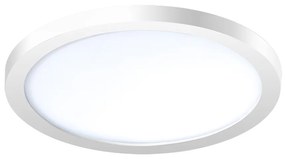 AZZARDO Stropné LED osvetlenie do kúpeľne SLIM 15 ROUND, 12W, teplá biela, 14,5 cm, okrúhle, biele, IP44