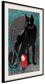 Artgeist Plagát - Red Riding Hood [Poster] Veľkosť: 30x45, Verzia: Zlatý rám