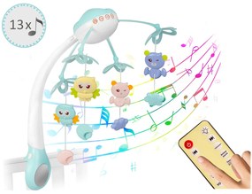 Ricokids Detský kolotoč s projektorom RK-813 modrý