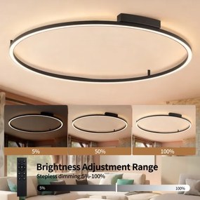 Brilagi - LED stmievateľné svietidlo PORTOFINO LED/85W/230V pr. 120 cm čierna + DO