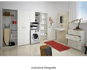 Kondela Hlboká skrinka nad práčku, biela, NATALI TYP 9