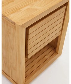 Nízka skrinka pod umývadlo z teakového dreva v prírodnej farbe 60x80 cm Saula – Kave Home