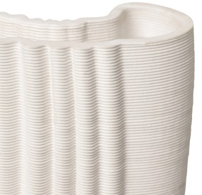 Ferm Living Kameninová váza Moire Off-white 30 cm