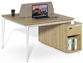 Kancelársky set pre 2 osoby Houseland Profit Max 04 1412 dub/biela