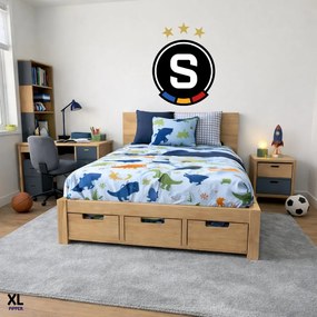 Textilná nálepka na stenu - logo "AC Sparta Praha" Veľkosť: 60 cm