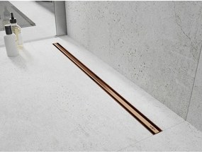 Mexen Flat 360° Slim sprchový žľab 160 cm, medená matná, 1C41160