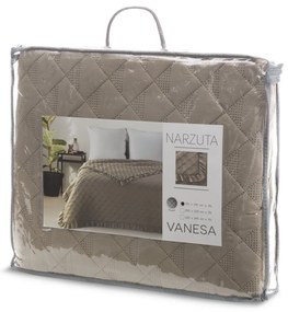 PREHOZ NA POSTEĽ VANESA 200X220 CM TMAVOBÉŽOVÝ