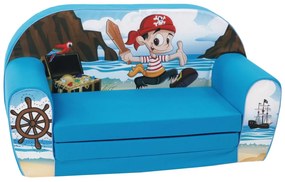 Detský gauč Pirát | modrý