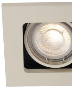 Moderné zabudované bodové svetlo béžové GU10 50 mm otočné a sklopné 2-svetlo - Qure
