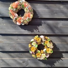 DECOLED Veľkonočný veniec, 30 x 8 cm, žlté kvety