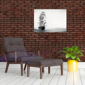 Obraz - Loď plávajúca po oceáne (70x50 cm)