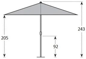 Doppler Slnečník Gastro Magic Junior 200x200 Alu Wood