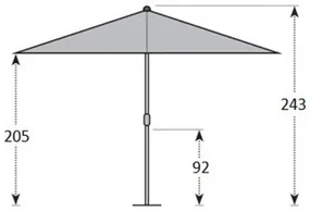 Doppler Slnečník Gastro Magic Junior 200x200 Alu Wood