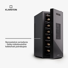 Klarstein Silent Vino 12 Uno Slim Chladnička na víno 30 l / 12 fliaš 8-18 °C Dotyková