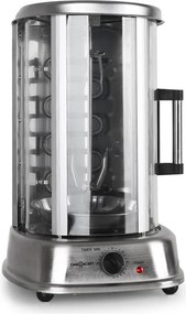 OneConcept Kebap Master Pro, vertikálny gril, 1500 W, strieborný