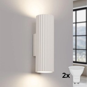 Brilagi - LED nástenné svietidlo CRESTO 2xGU10/10W/230V 20 cm krémové