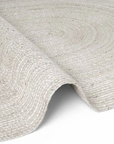 Koberec Hanse Home Jute Braided Rangpur biely ovál