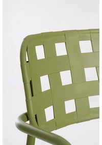 Zelené kovové záhradné stoličky v súprave 4 ks Clover – Bizzotto