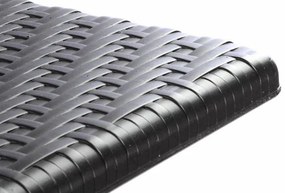 Garthen 37109 Skladací záhradný stôl ratanového vzhľadu 75 x 61 x 61 cm