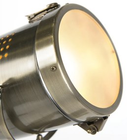 Priemyselná trojnohá stojaca lampa drevená so štúdiovým reflektorom - Braha