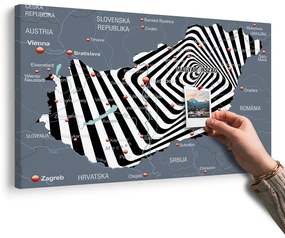 Obraz na korku moderné prevedenie mapy Maďarska