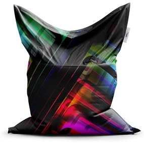 Sablio Sedací vak Čierne pásiky - 150x100 cm