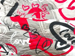 Prehoz na posteľ STREET LOVE, sivý Rozmer: 170 x 210 cm