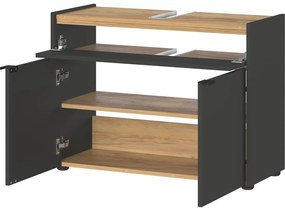 Antracitová skrinka pod umývadlo 80x60 cm Forano – Germania