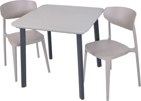 Svetlohnedá plastová záhradná stolička Mare – Rojaplast