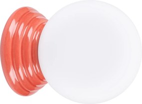 Nástenné svietidlo Zori, 1x biele sklenené tienidlo, p