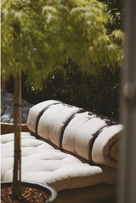 Béžová rozkladacia pohovka vhodná do exteriéru Karup Design Design OUT™ Buckle Up Beige