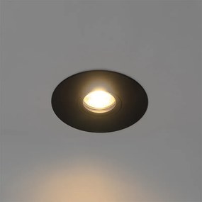 Moderné zapustené bodové svetlo čierne 12 cm - Buco