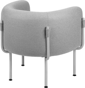 Sivé vlnené kreslo Ubi – noo.ma