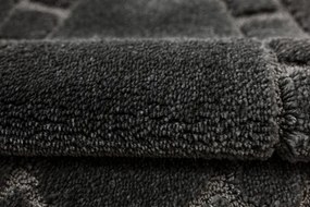 Kúpeľňový koberček Ocean tmavosivý ovál