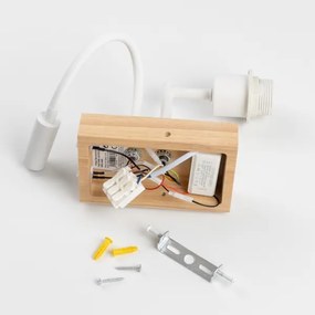 Brilagi - LED Nástenná lampa NUBILA WOOD 1xE27/25W/230V+ LED/3W dub/tmavomodrá