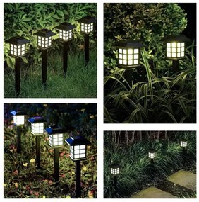 Solárna záhradná lampa - 6 kusov